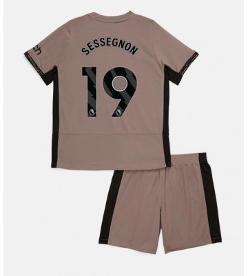 Lacne Dětský Futbalové dres Tottenham Hotspur Ryan Sessegnon #19 2023-24 Krátky Rukáv - Tretina (+ trenírky)